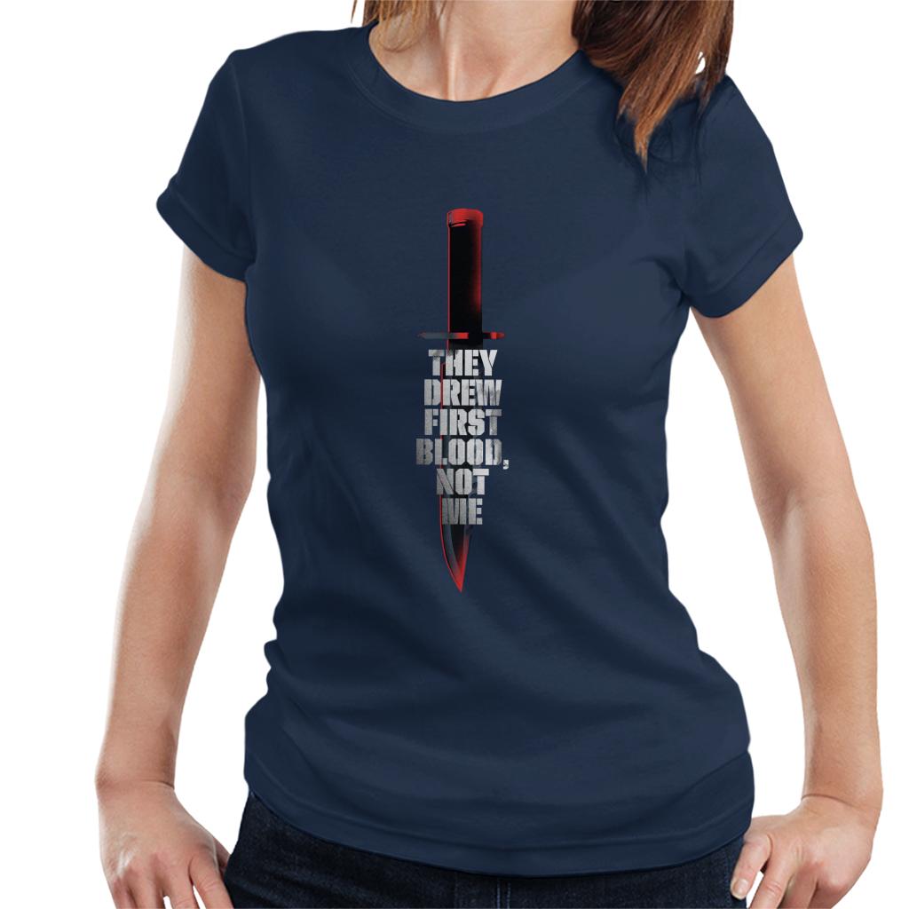 Rambo First Blood They Drew First Blood Not Me Women's T-Shirt-ALL + EVERY