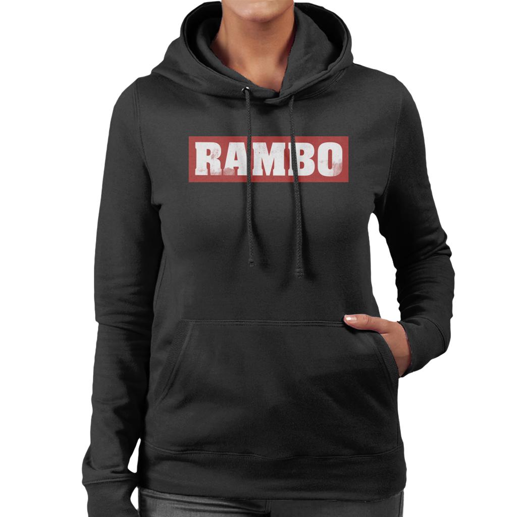 Rambo Classic Logo Women's Hooded Sweatshirt-ALL + EVERY