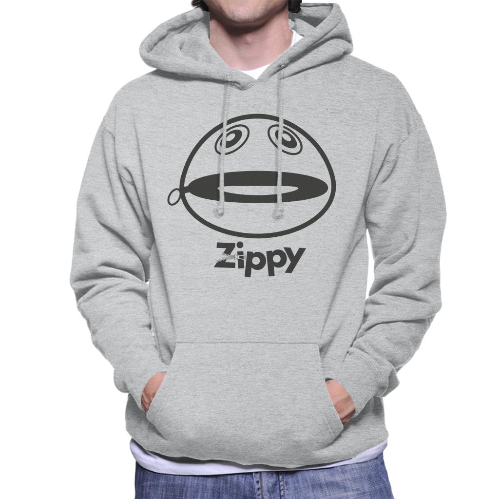 Rainbow Zippy Unzipped Men's Hooded Sweatshirt-ALL + EVERY