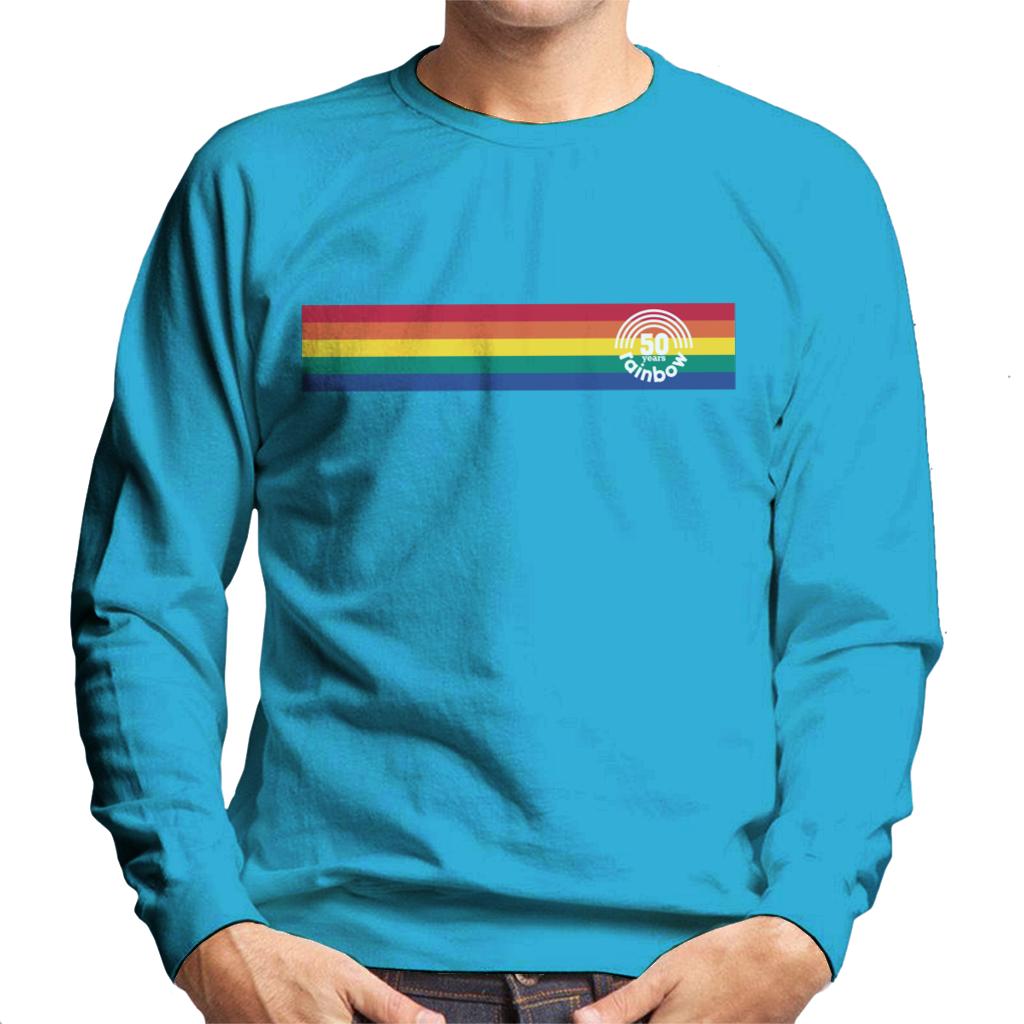 Rainbow 1972 50 Years Anniversary Banner Men's Sweatshirt-ALL + EVERY