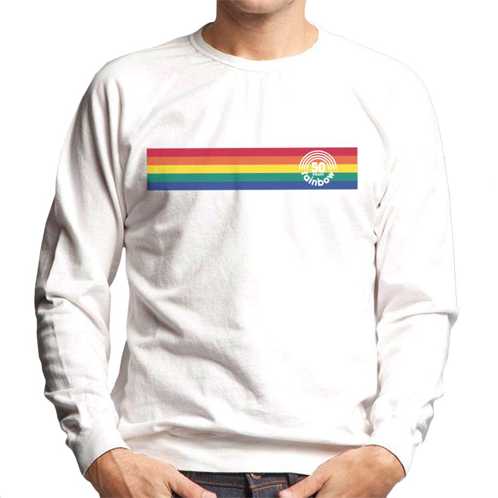 Rainbow 1972 50 Years Anniversary Banner Men's Sweatshirt-ALL + EVERY