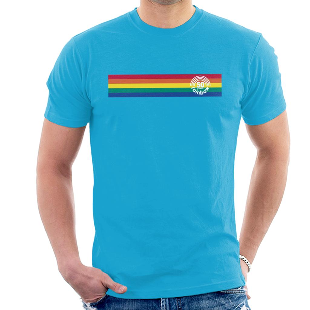 Rainbow 1972 50 Years Anniversary Banner Men's T-Shirt-ALL + EVERY