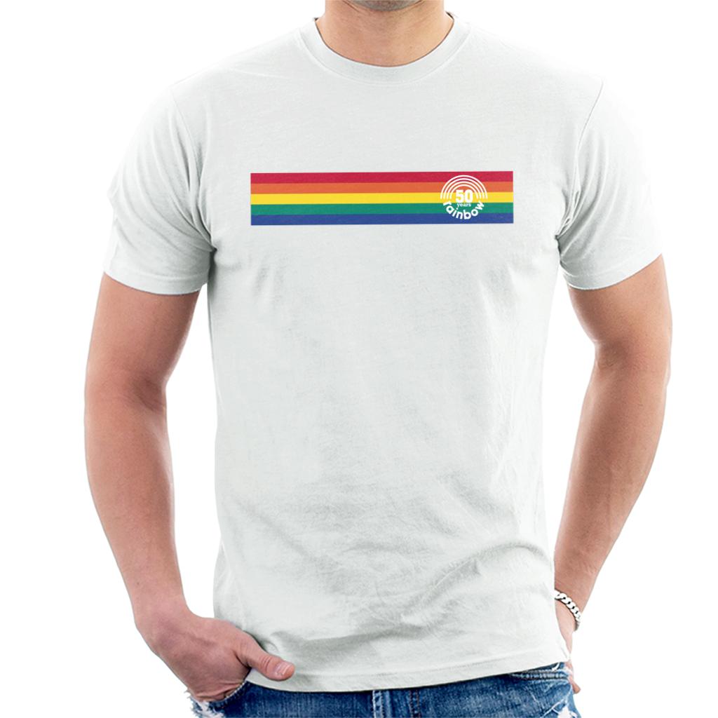 Rainbow 1972 50 Years Anniversary Banner Men's T-Shirt-ALL + EVERY