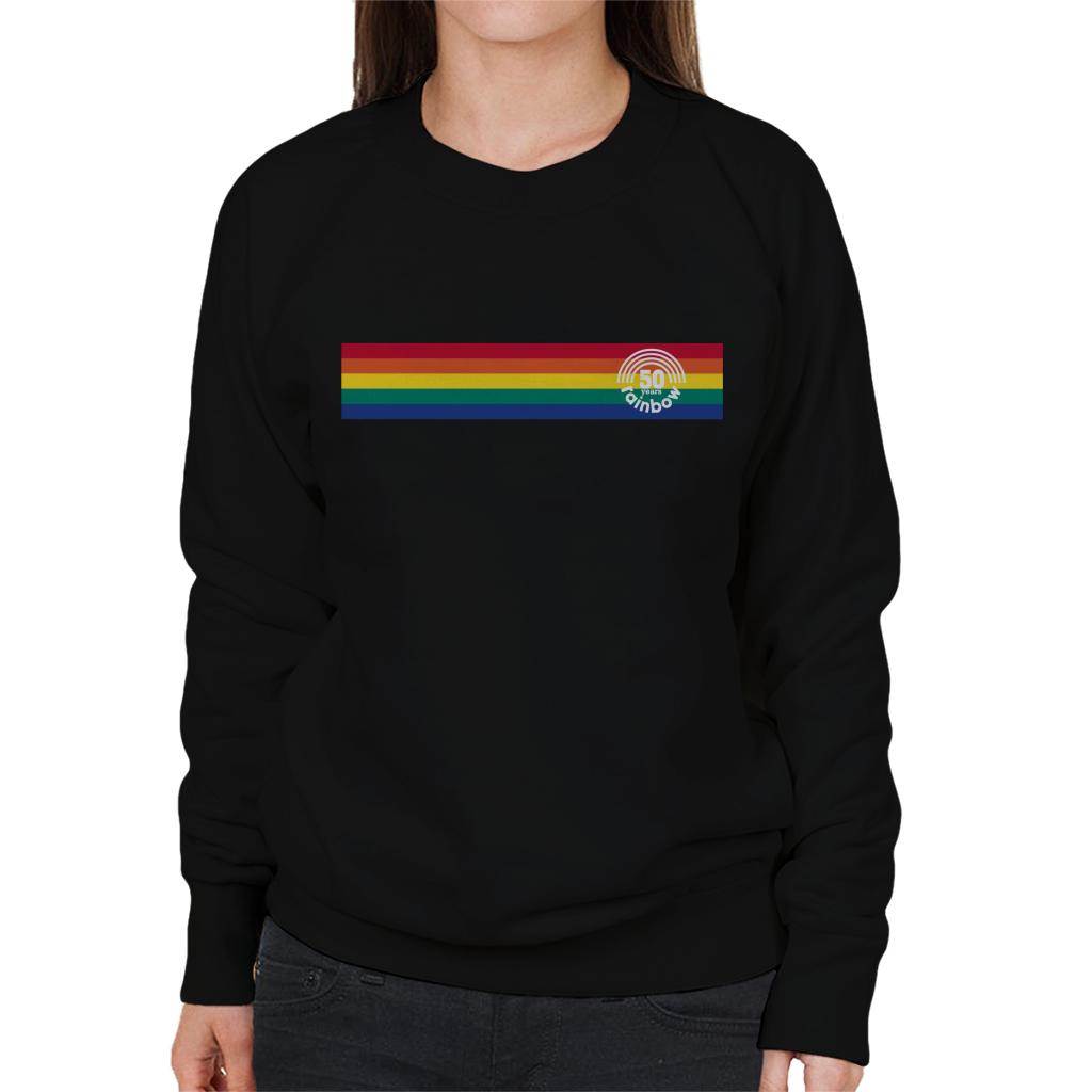 Rainbow 1972 50 Years Anniversary Banner Women's Sweatshirt-ALL + EVERY