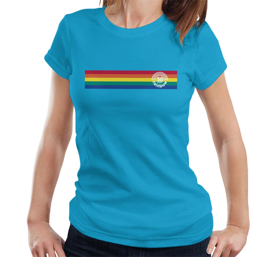 Rainbow 1972 50 Years Anniversary Banner Women's T-Shirt-ALL + EVERY