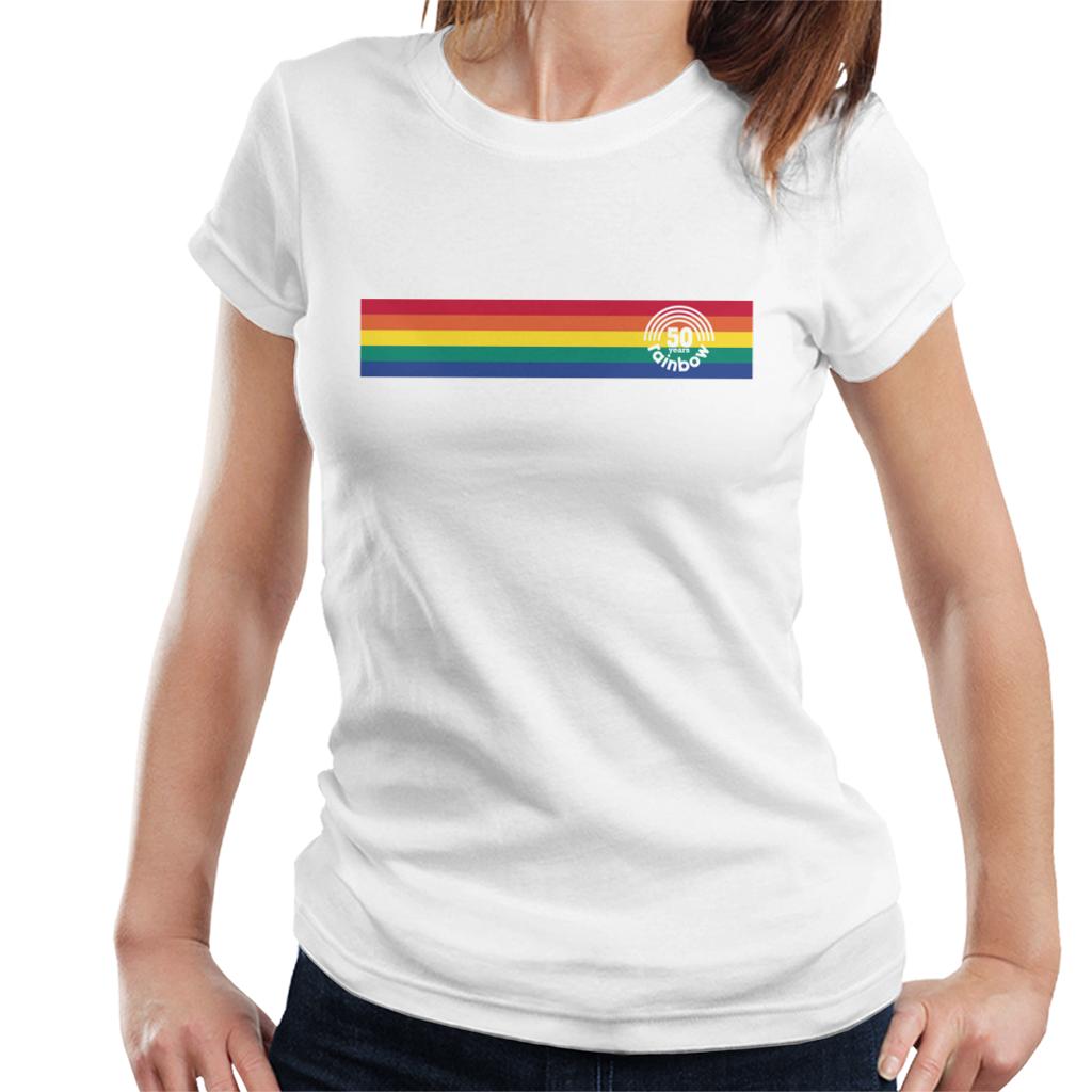 Rainbow 1972 50 Years Anniversary Banner Women's T-Shirt-ALL + EVERY