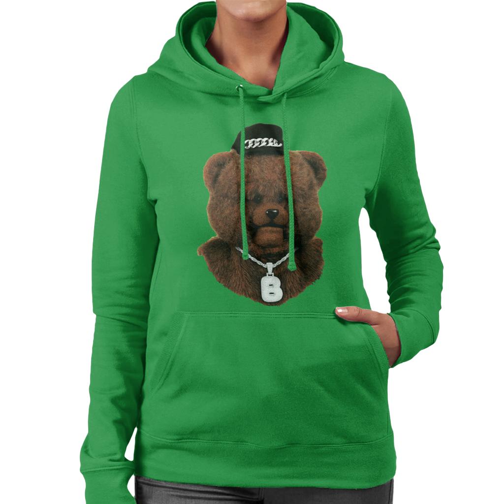 Rainbow 1972 Bungle The Bear Wearing Bling Women's Hooded Sweatshirt-ALL + EVERY