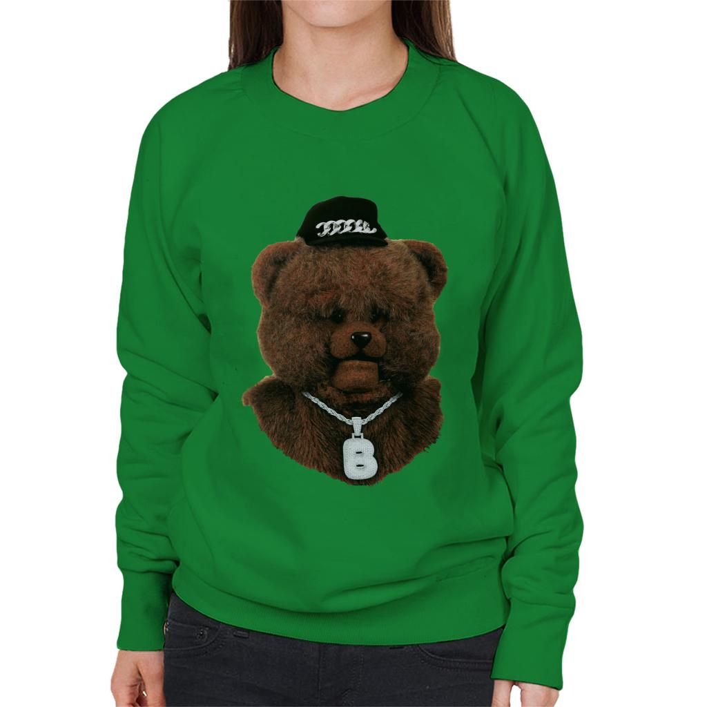 Rainbow 1972 Bungle The Bear Wearing Bling Women's Sweatshirt-ALL + EVERY