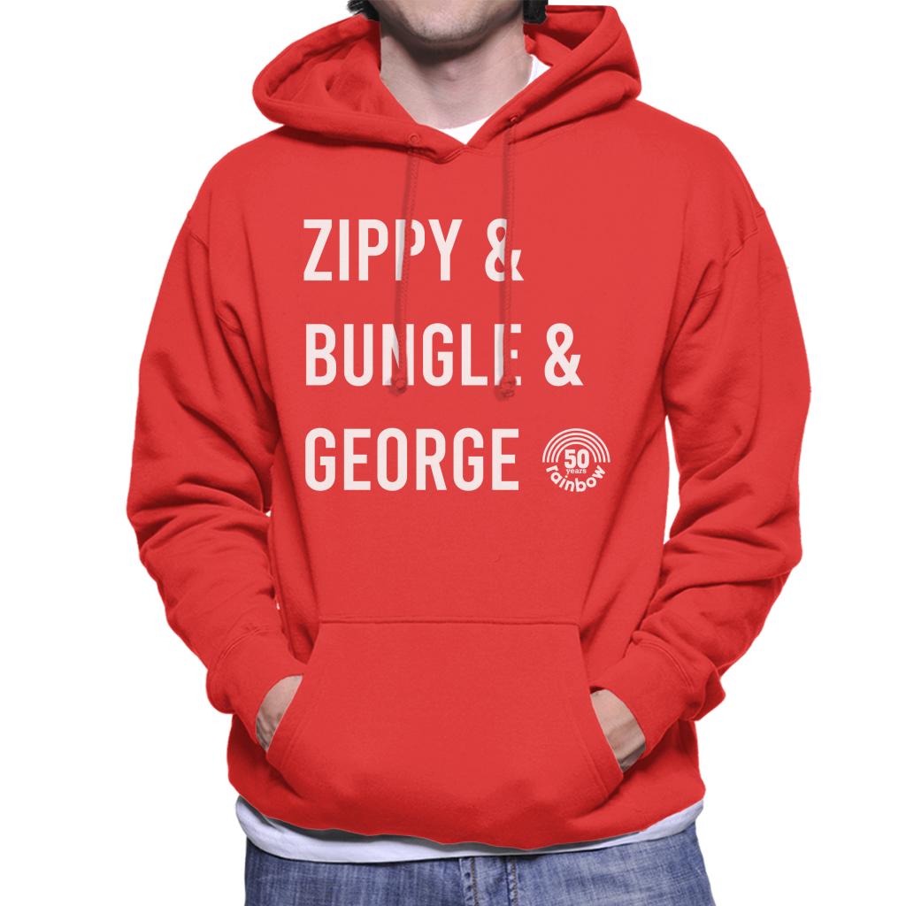 Rainbow 1972 50th Anniversary Zippy And Bungle And George Men's Hooded Sweatshirt-ALL + EVERY