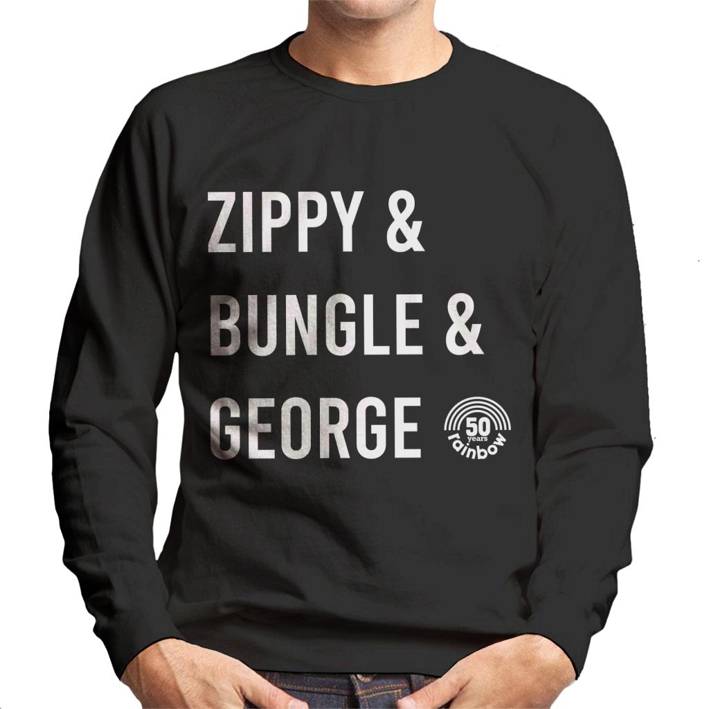 Rainbow 1972 50th Anniversary Zippy And Bungle And George Men's Sweatshirt-ALL + EVERY