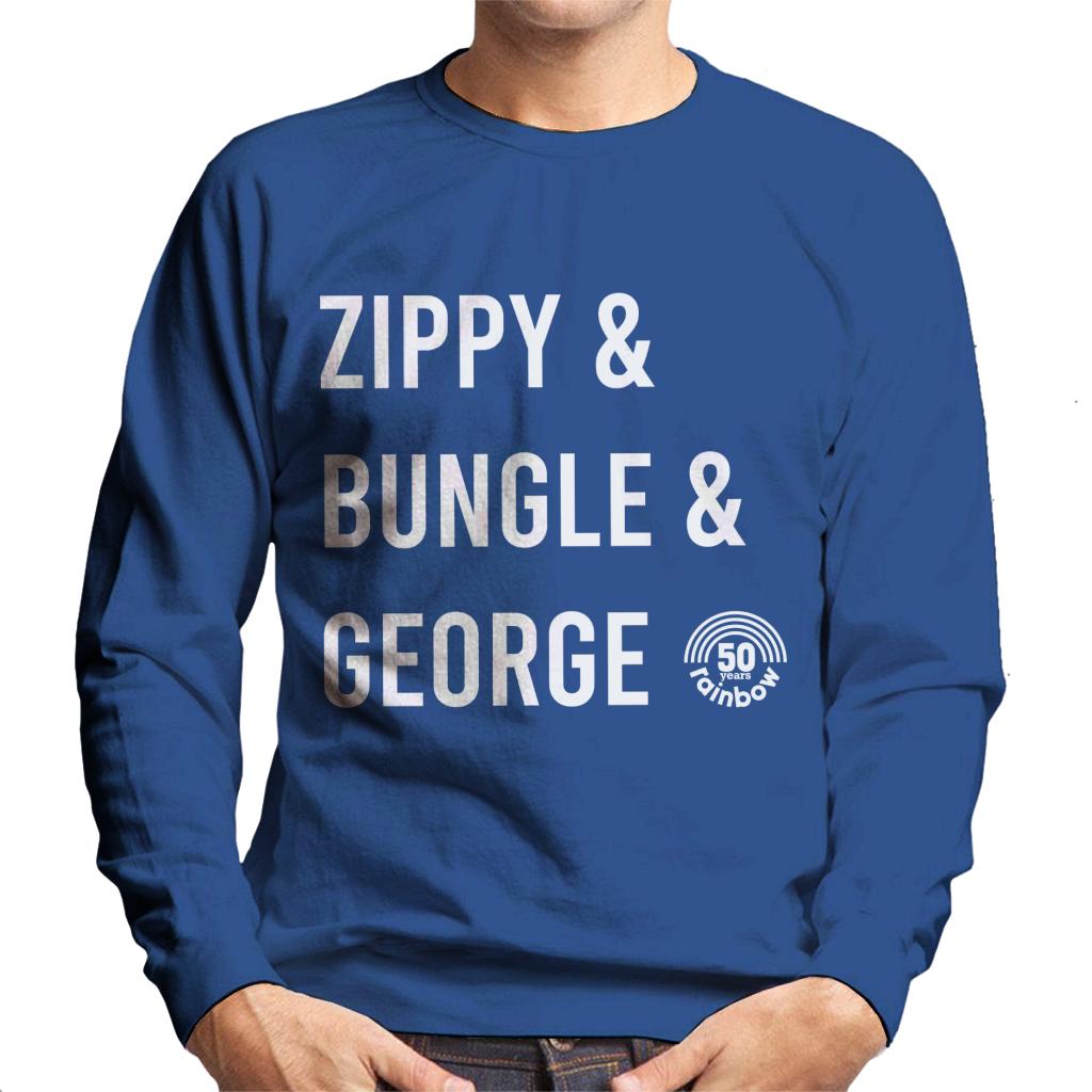 Rainbow 1972 50th Anniversary Zippy And Bungle And George Men's Sweatshirt-ALL + EVERY