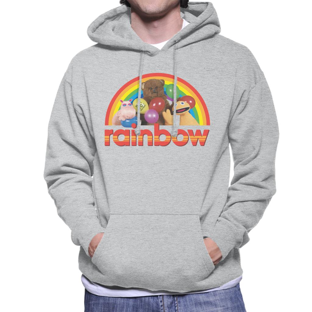 Rainbow 1972 50th Anniversary Balloons Men's Hooded Sweatshirt-ALL + EVERY