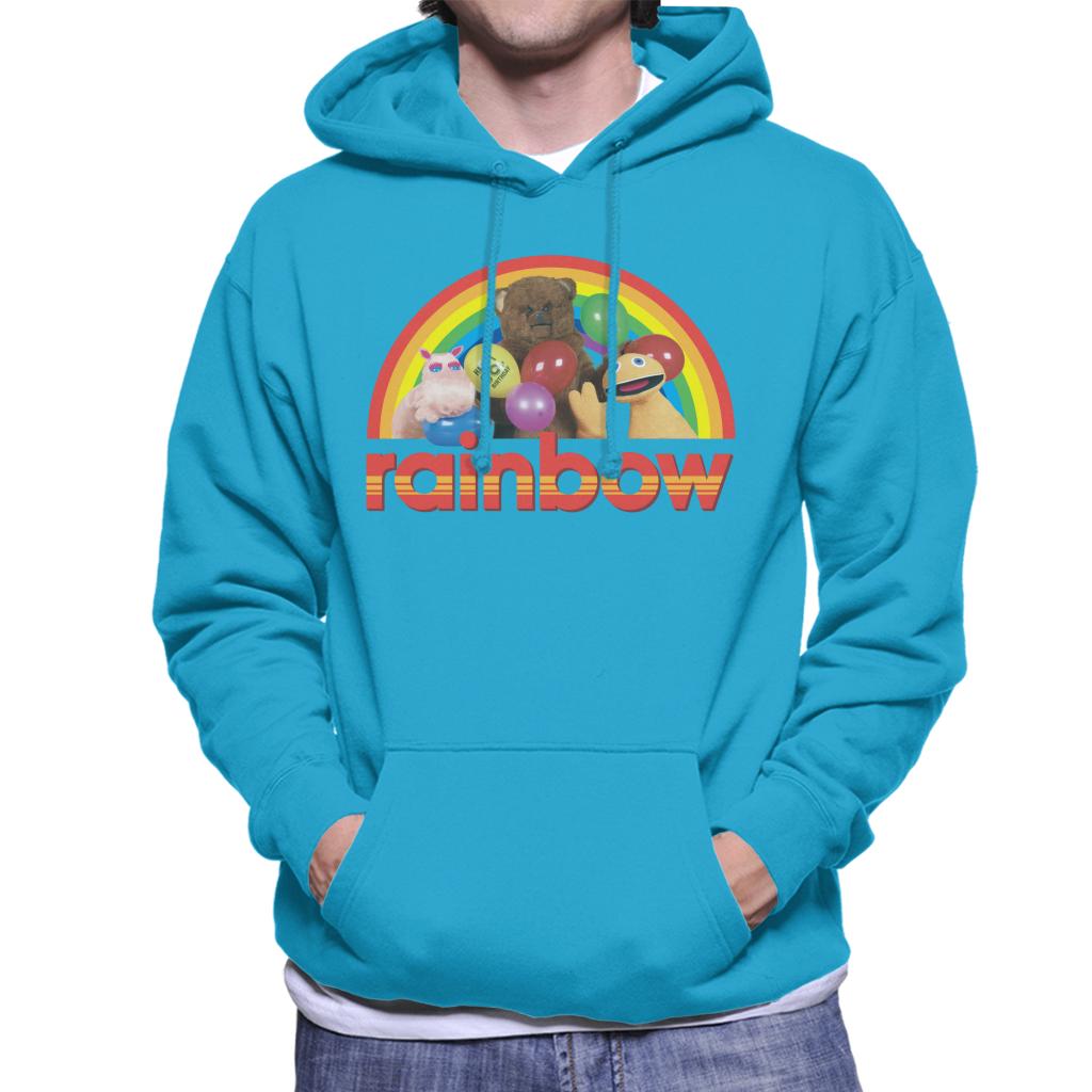 Rainbow 1972 50th Anniversary Balloons Men's Hooded Sweatshirt-ALL + EVERY