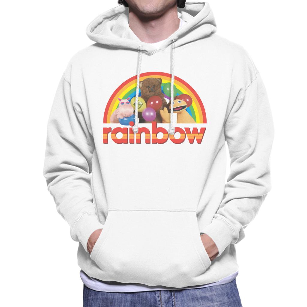 Rainbow 1972 50th Anniversary Balloons Men's Hooded Sweatshirt-ALL + EVERY