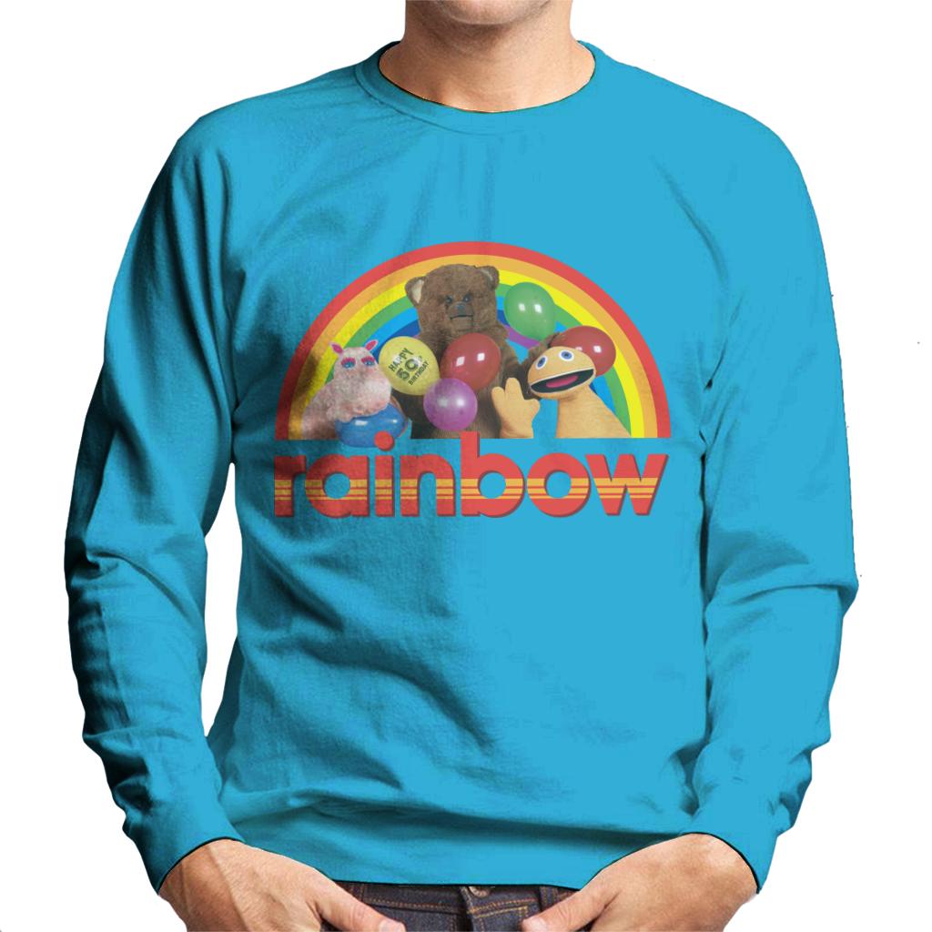 Rainbow 1972 50th Anniversary Balloons Men's Sweatshirt-ALL + EVERY