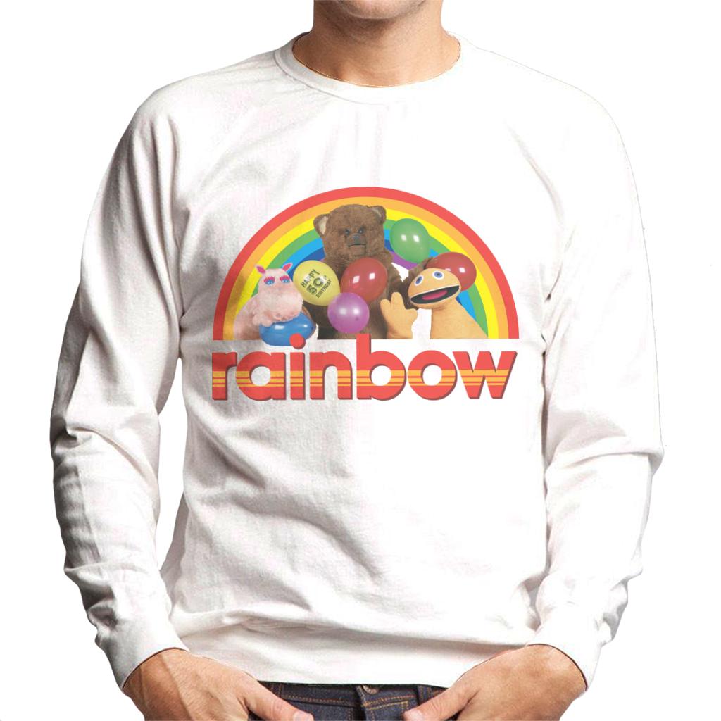 Rainbow 1972 50th Anniversary Balloons Men's Sweatshirt-ALL + EVERY