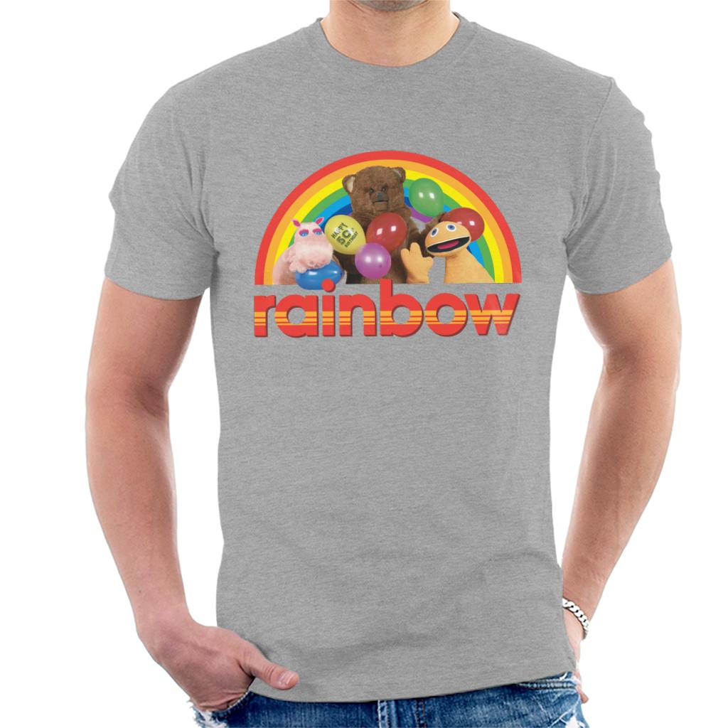 Rainbow 1972 50th Anniversary Balloons Men's T-Shirt-ALL + EVERY