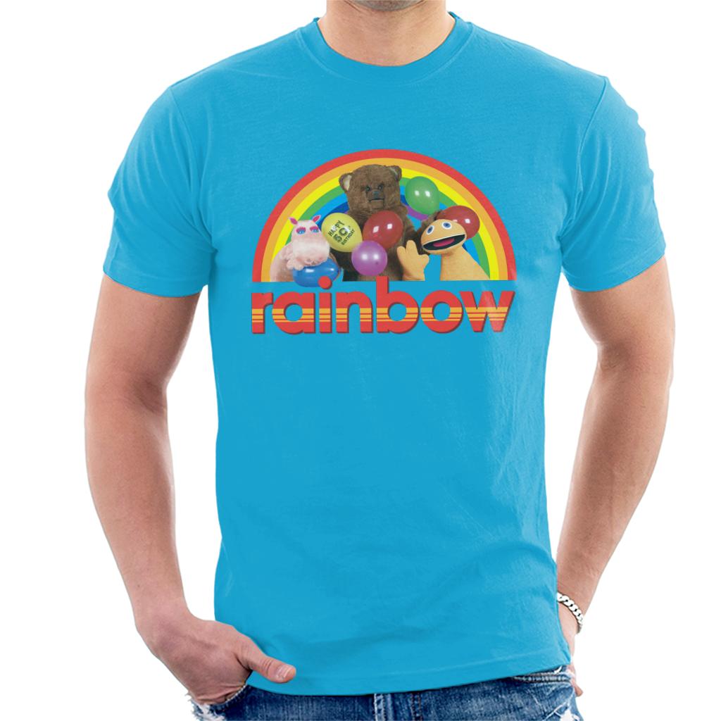 Rainbow 1972 50th Anniversary Balloons Men's T-Shirt-ALL + EVERY