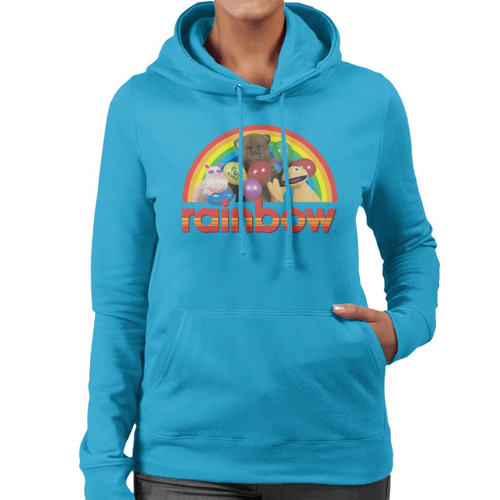 Rainbow 1972 50th Anniversary Balloons Women's Hooded Sweatshirt-ALL + EVERY