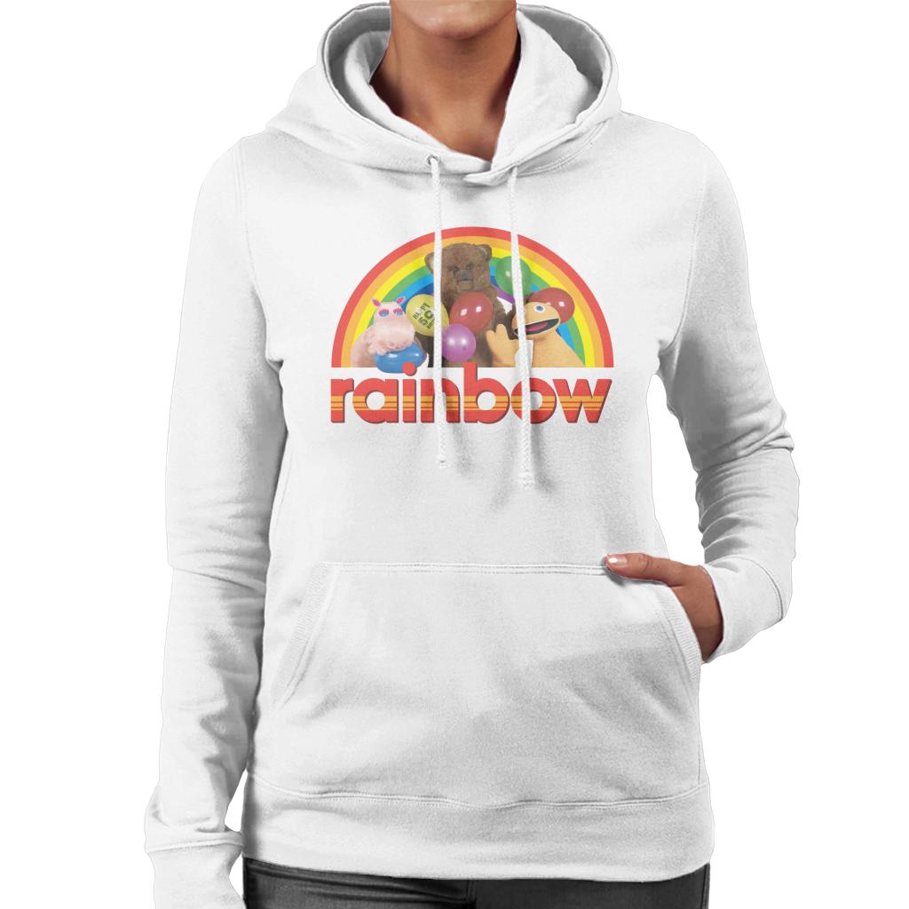 Rainbow 1972 50th Anniversary Balloons Women's Hooded Sweatshirt-ALL + EVERY