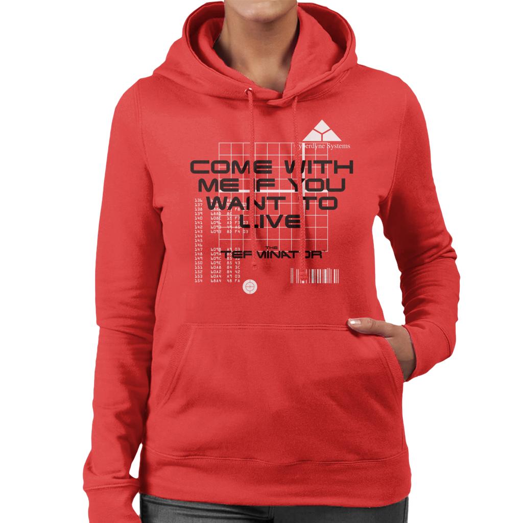 Terminator Come With Me If You Want To Live Women's Hooded Sweatshirt-ALL + EVERY