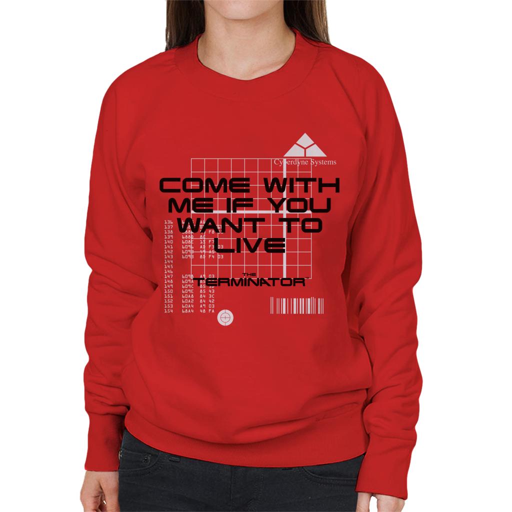 Terminator Come With Me If You Want To Live Women's Sweatshirt-ALL + EVERY