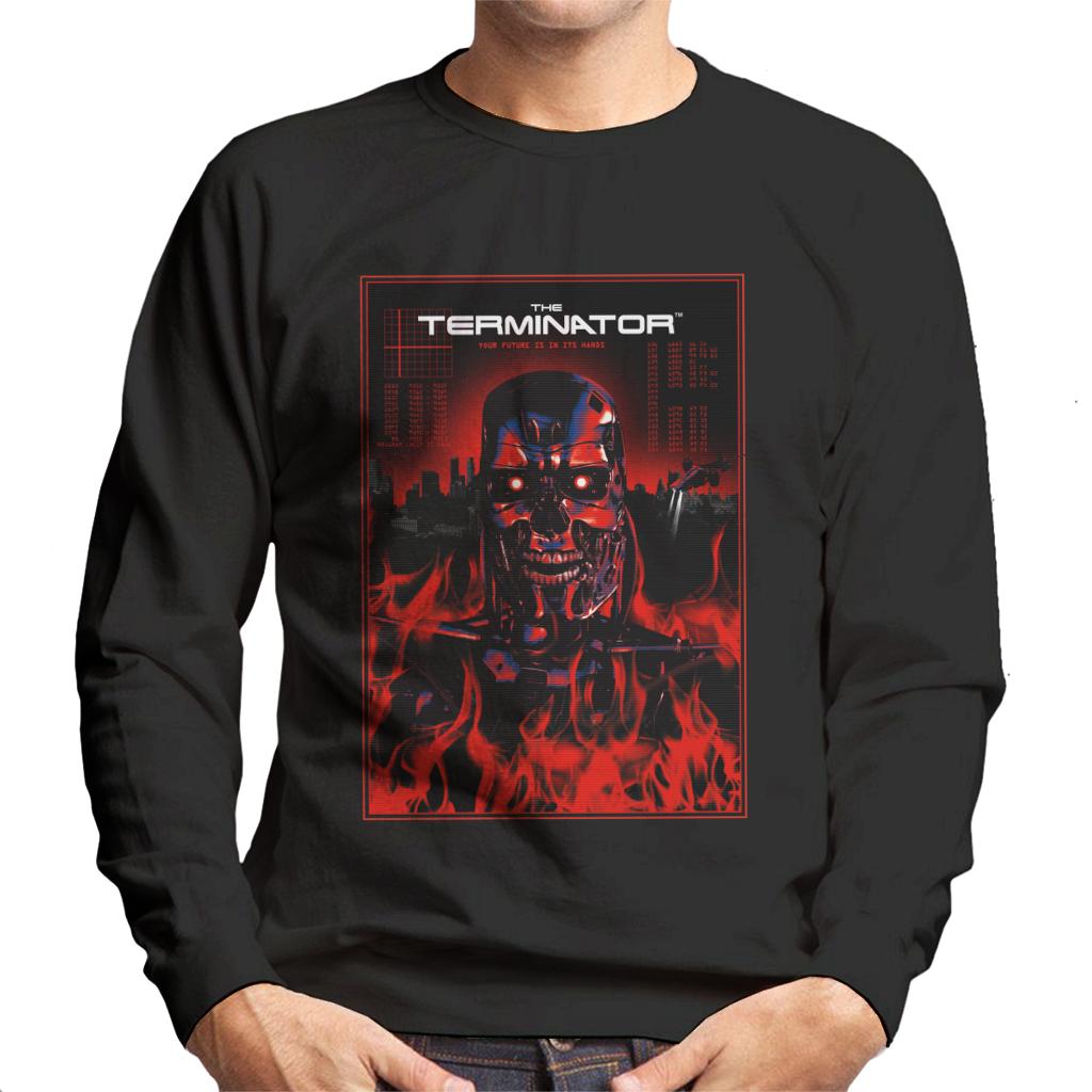 Terminator Your Future Is In Its Hands Endoskeleton Men's Sweatshirt-ALL + EVERY