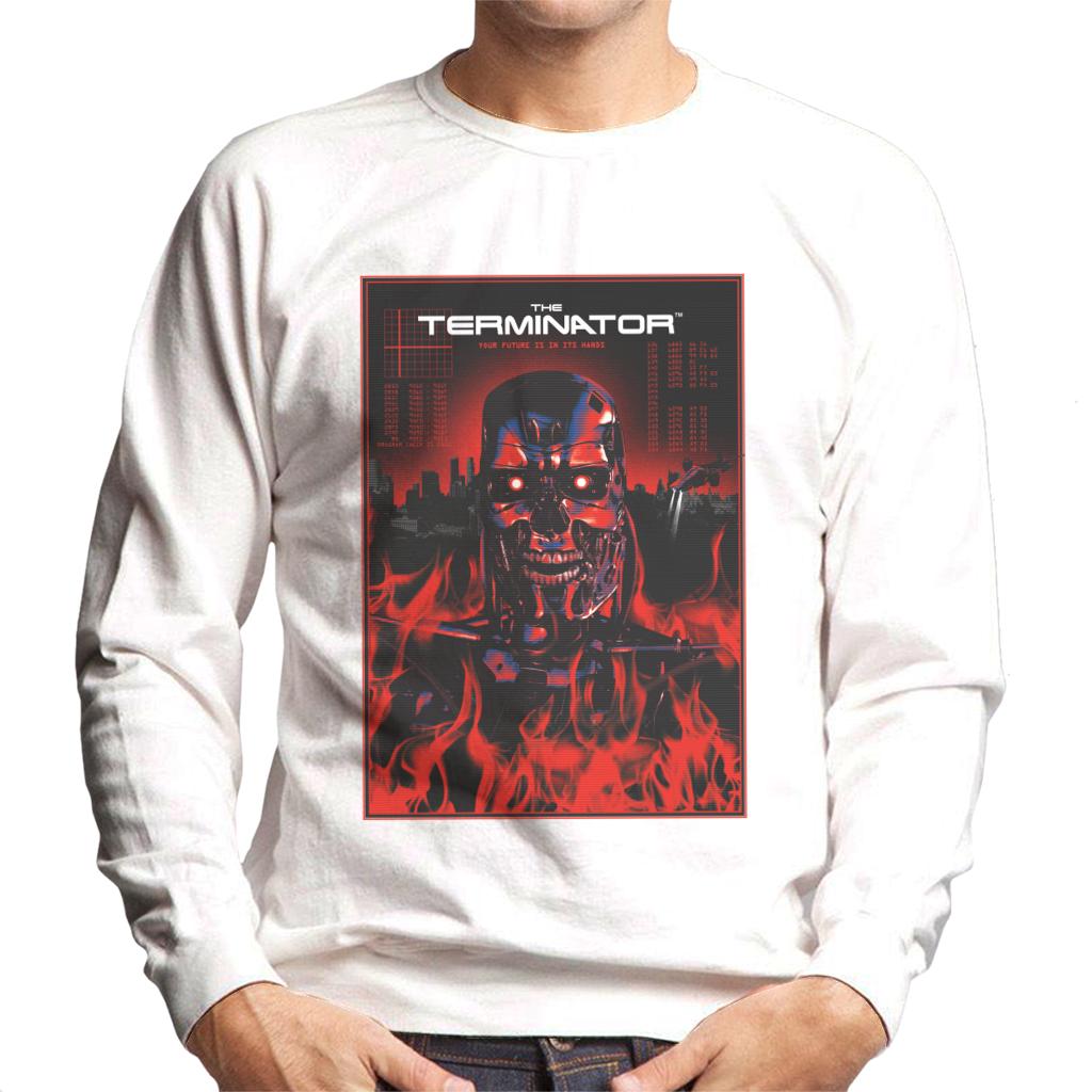 Terminator Your Future Is In Its Hands Endoskeleton Men's Sweatshirt-ALL + EVERY