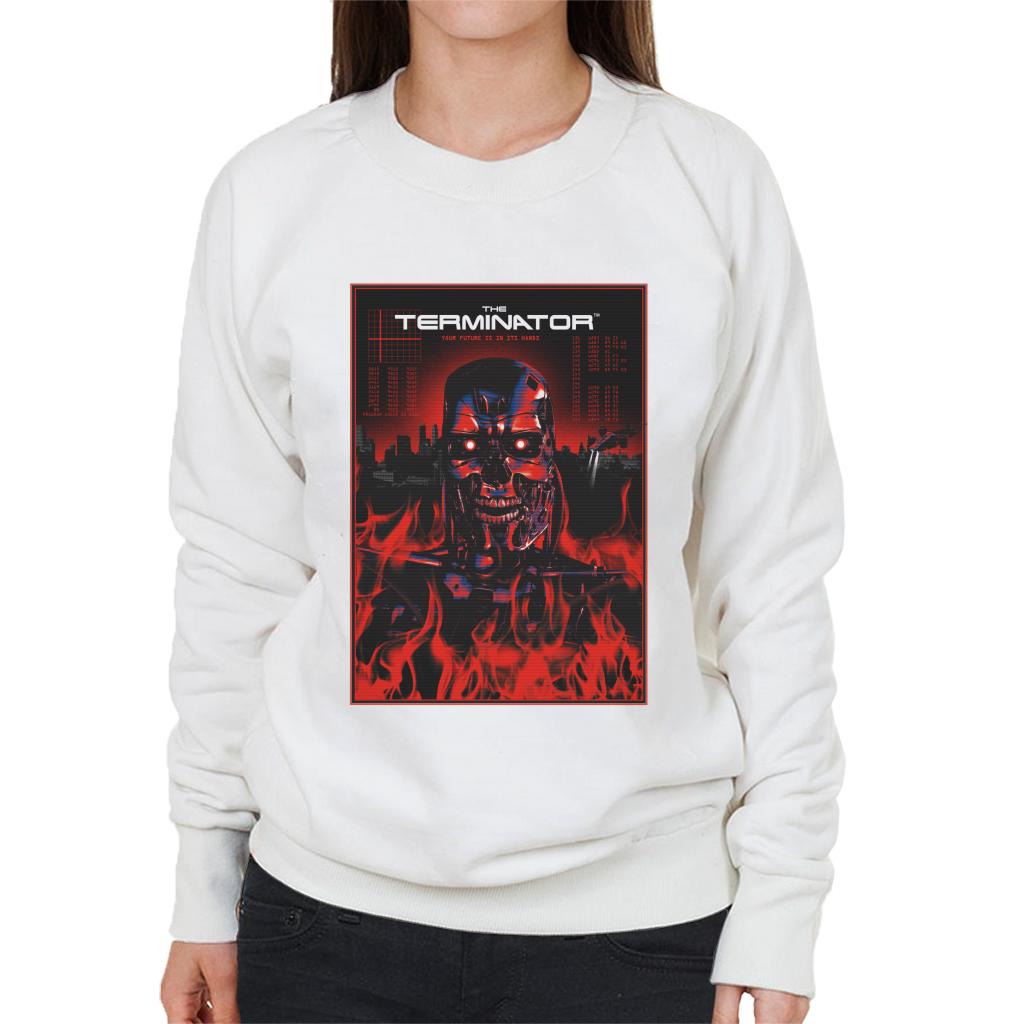 Terminator Your Future Is In Its Hands Endoskeleton Women's Sweatshirt-ALL + EVERY