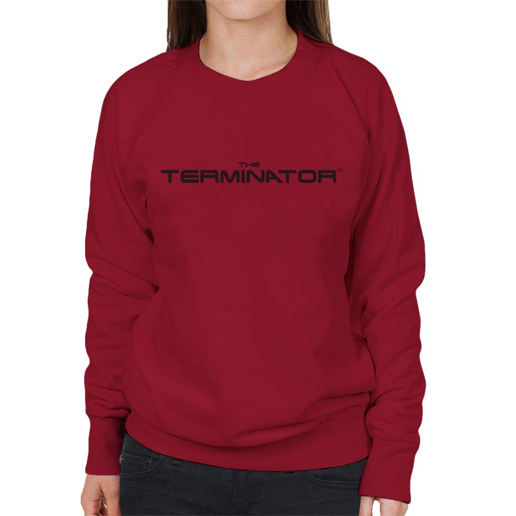 Terminator Black Cinematic Logo Women's Sweatshirt-ALL + EVERY