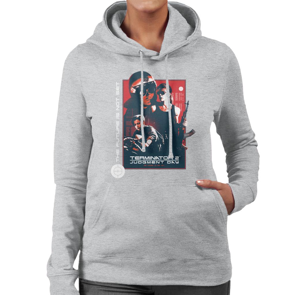 Terminator 2 Judgement Day The Future Is Not Set Women's Hooded Sweatshirt-ALL + EVERY