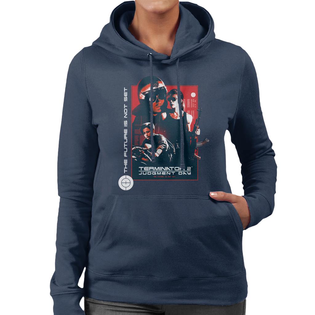 Terminator 2 Judgement Day The Future Is Not Set Women's Hooded Sweatshirt-ALL + EVERY