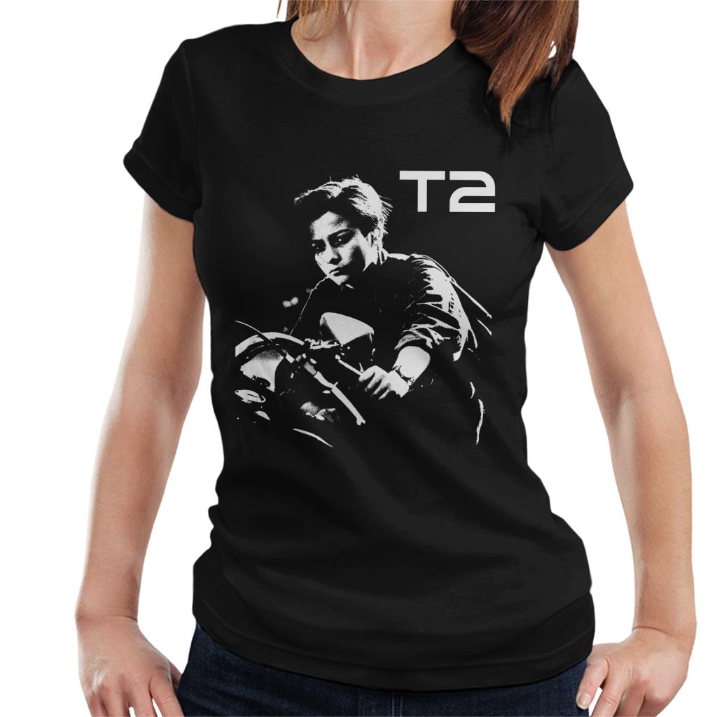 Terminator 2 Judgement Day John Connor Bike Women's T-Shirt-ALL + EVERY