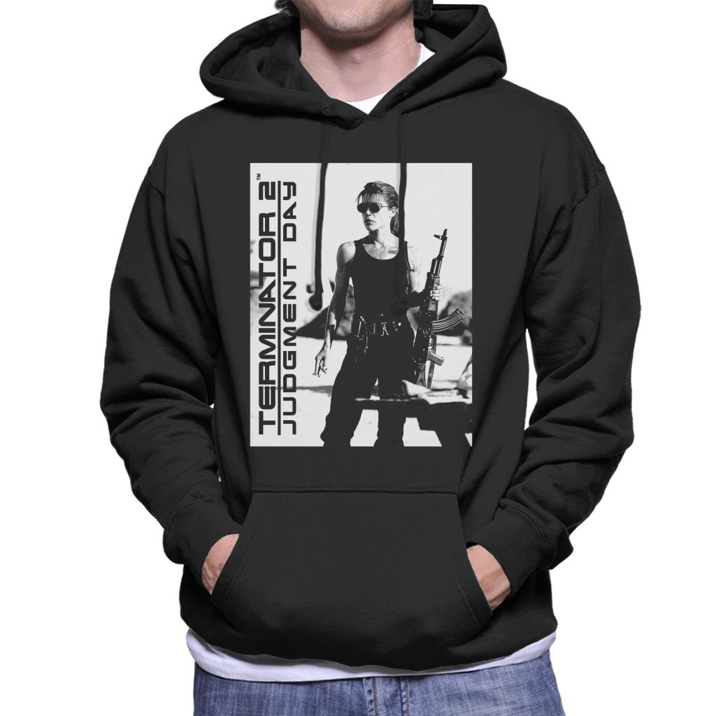 Terminator 2 Judgement Day Sarah Connor Men's Hooded Sweatshirt-ALL + EVERY