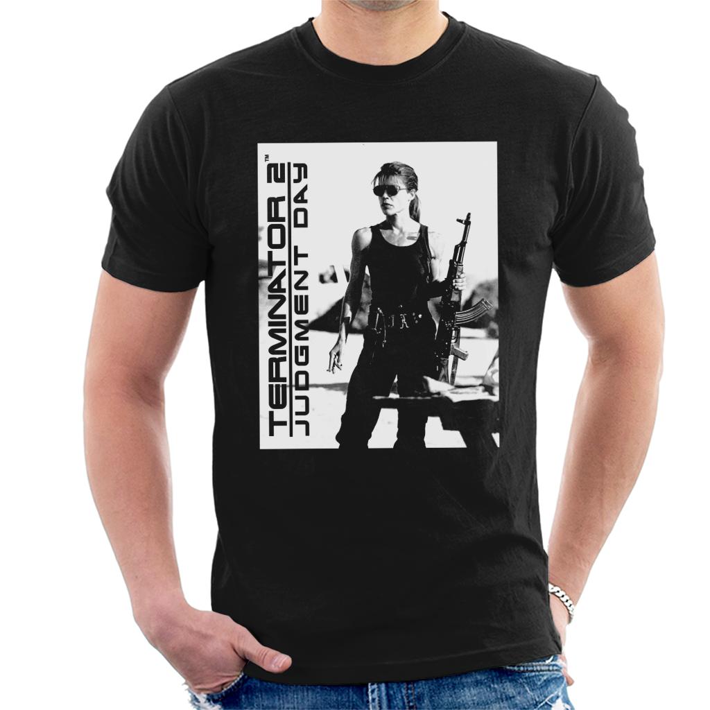 Terminator 2 Judgement Day Sarah Connor Men's T-Shirt-ALL + EVERY