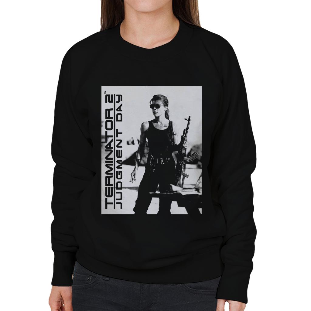 Terminator 2 Judgement Day Sarah Connor Women's Sweatshirt-ALL + EVERY