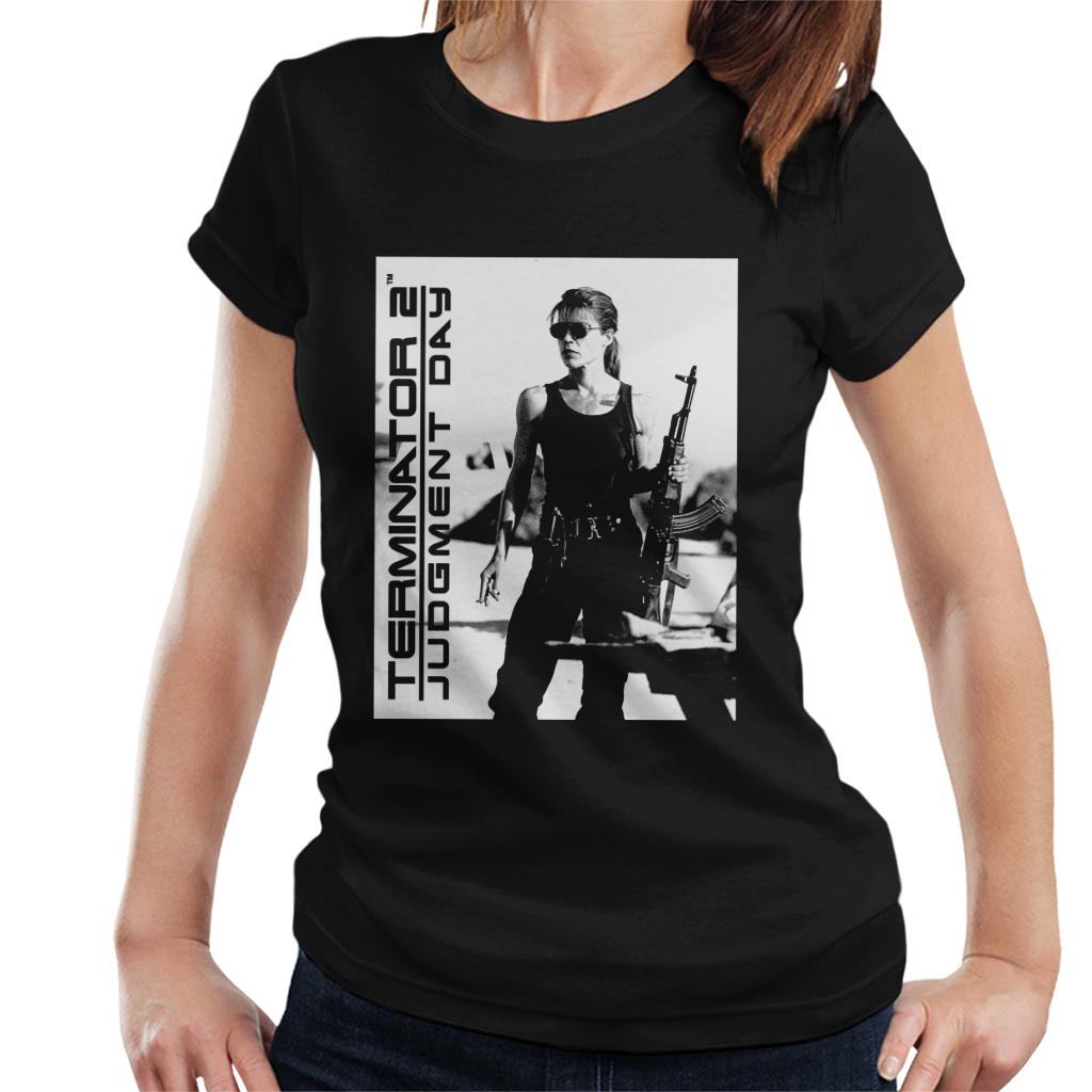 Terminator 2 Judgement Day Sarah Connor Women's T-Shirt-ALL + EVERY