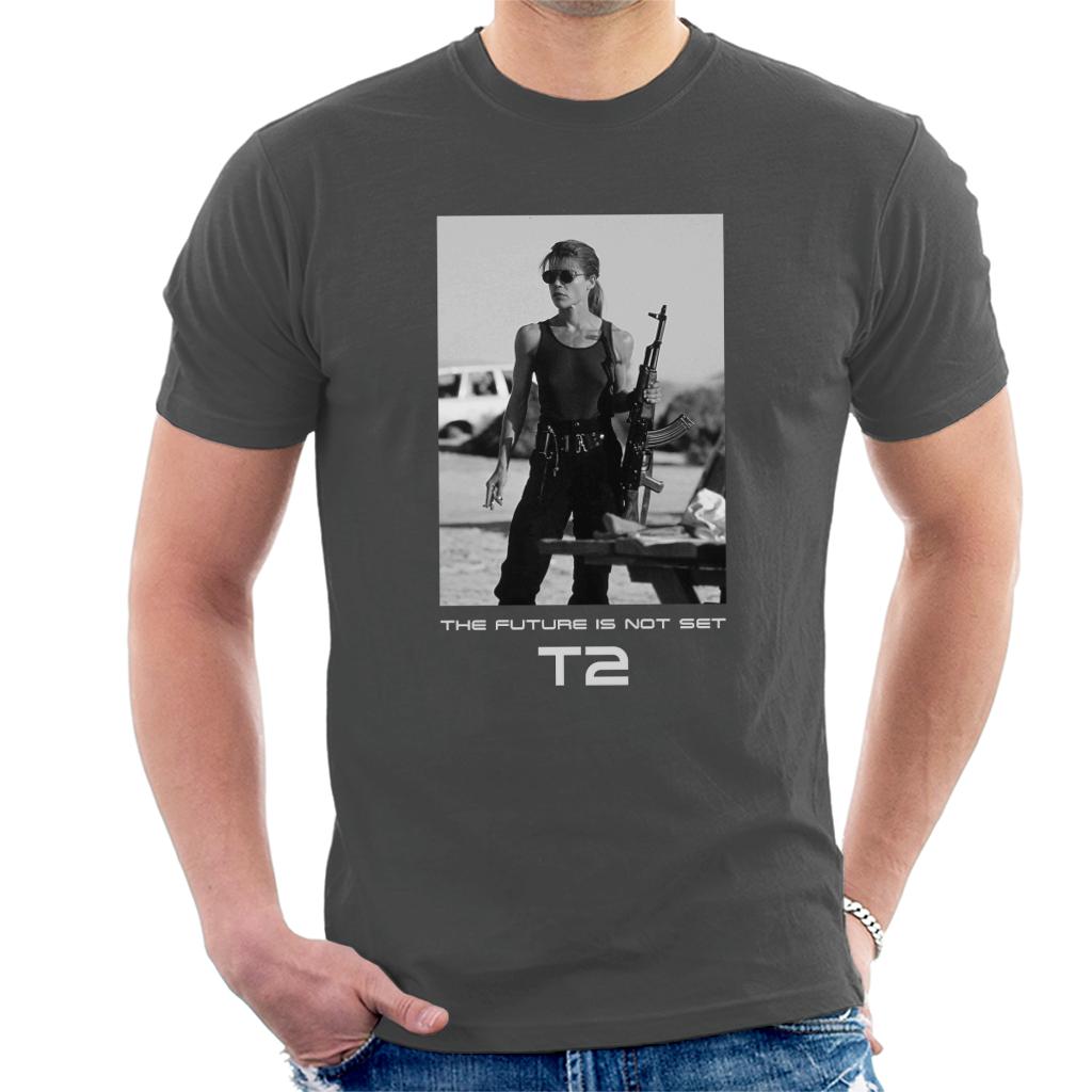 Terminator 2 Judgement Day Sarah Connor The Future Men's T-Shirt-ALL + EVERY