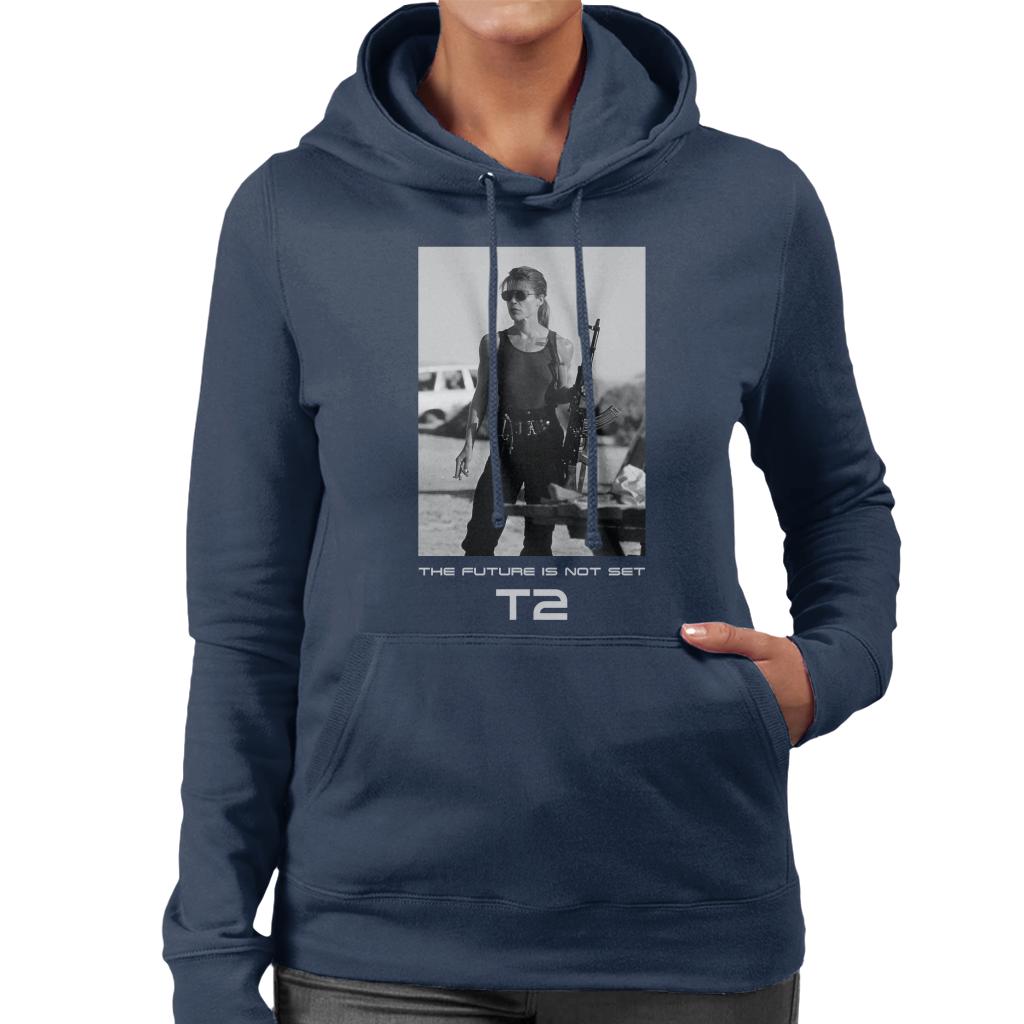 Terminator 2 Judgement Day Sarah Connor The Future Women's Hooded Sweatshirt-ALL + EVERY