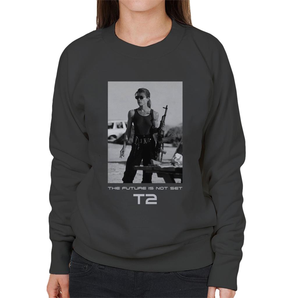 Terminator 2 Judgement Day Sarah Connor The Future Women's Sweatshirt-ALL + EVERY