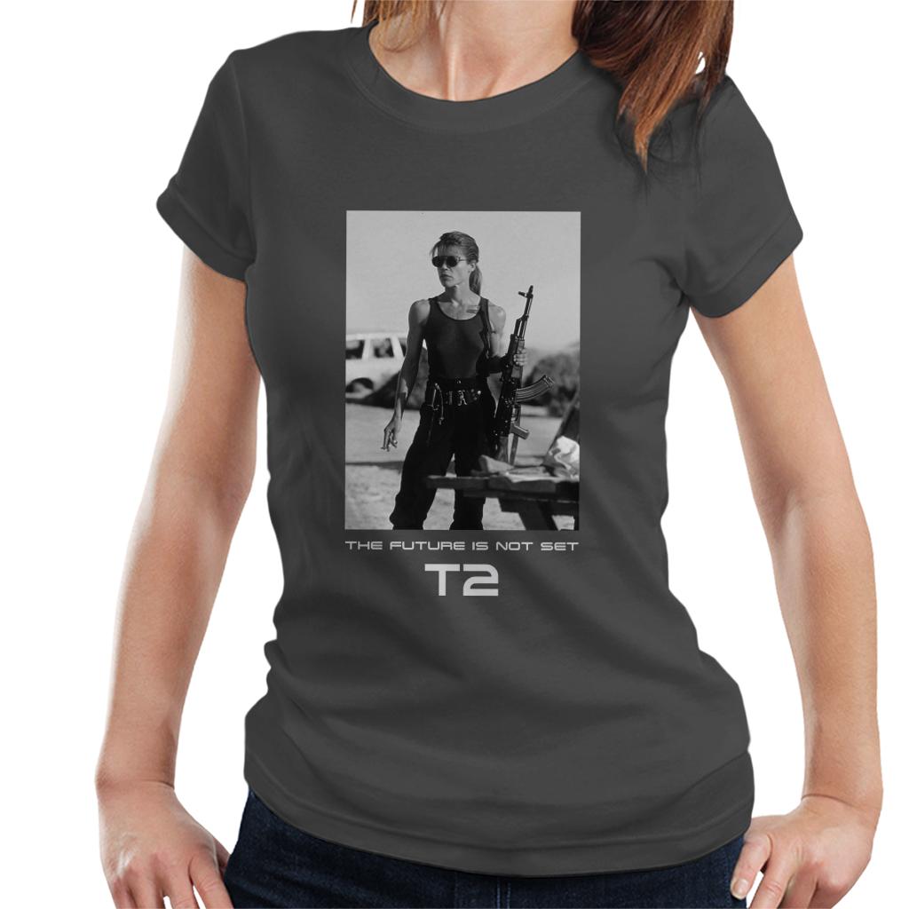 Terminator 2 Judgement Day Sarah Connor The Future Women's T-Shirt-ALL + EVERY