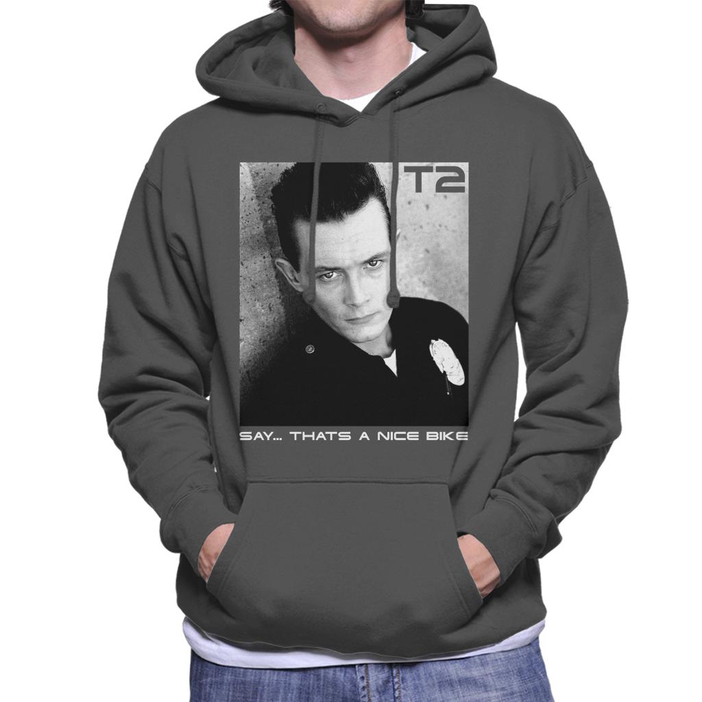 Terminator 2 Judgement Day T 1000 Say That’s A Nice Bike Men's Hooded Sweatshirt-ALL + EVERY