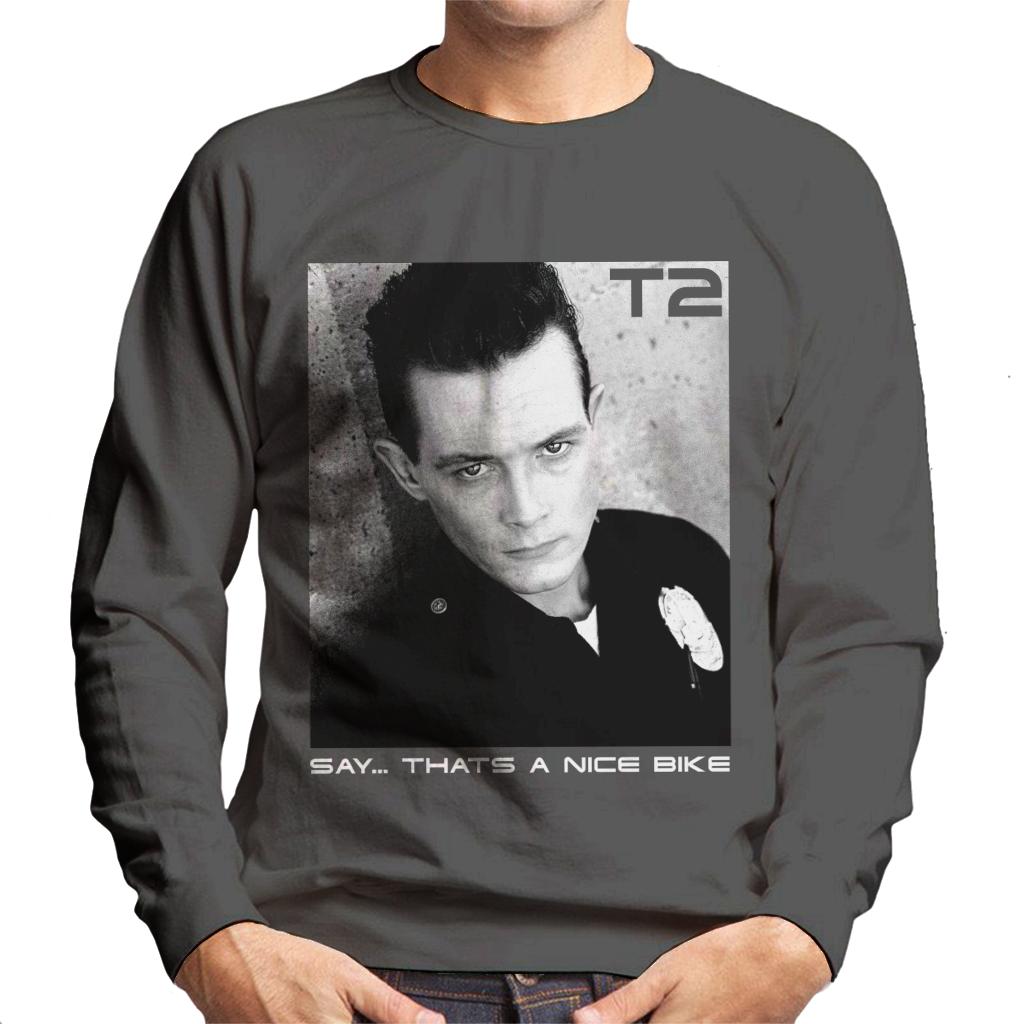 Terminator 2 Judgement Day T 1000 Say That’s A Nice Bike Men's Sweatshirt-ALL + EVERY