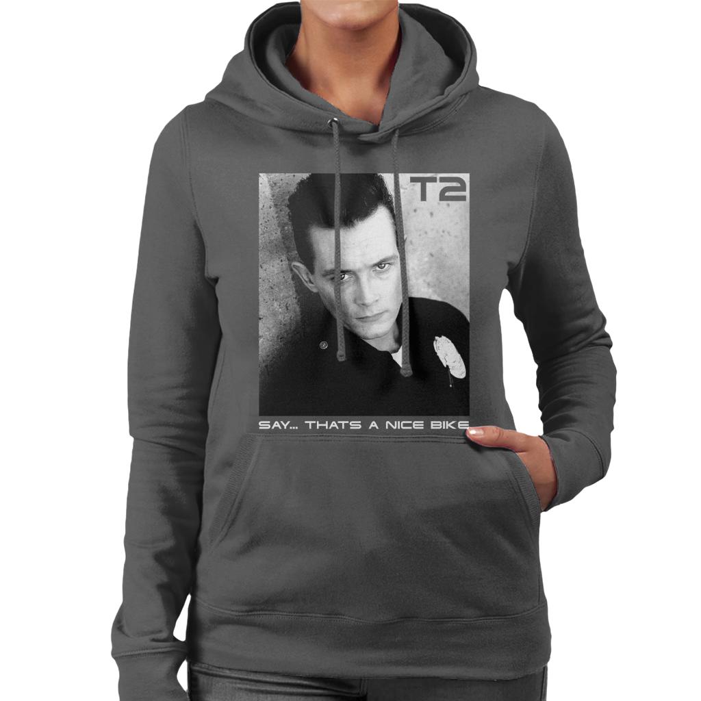 Terminator 2 Judgement Day T 1000 Say That’s A Nice Bike Women's Hooded Sweatshirt-ALL + EVERY