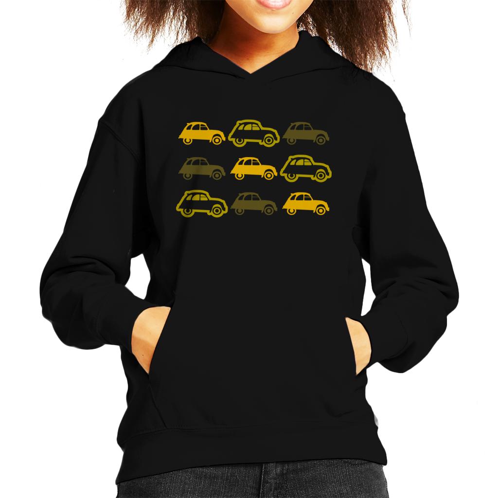 Citroën Vintage 2CV Pattern Kids Hooded Sweatshirt-ALL + EVERY