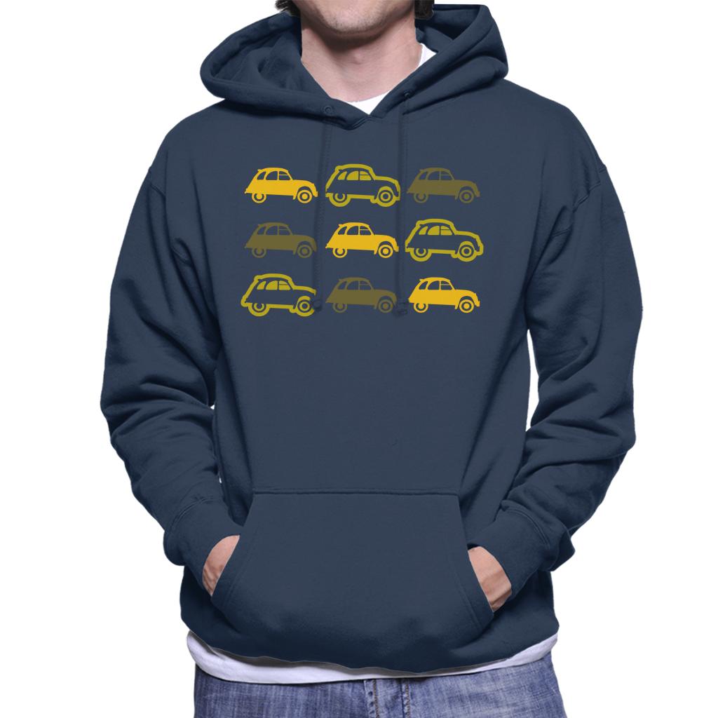 Citroën Vintage 2CV Pattern Men's Hooded Sweatshirt-ALL + EVERY