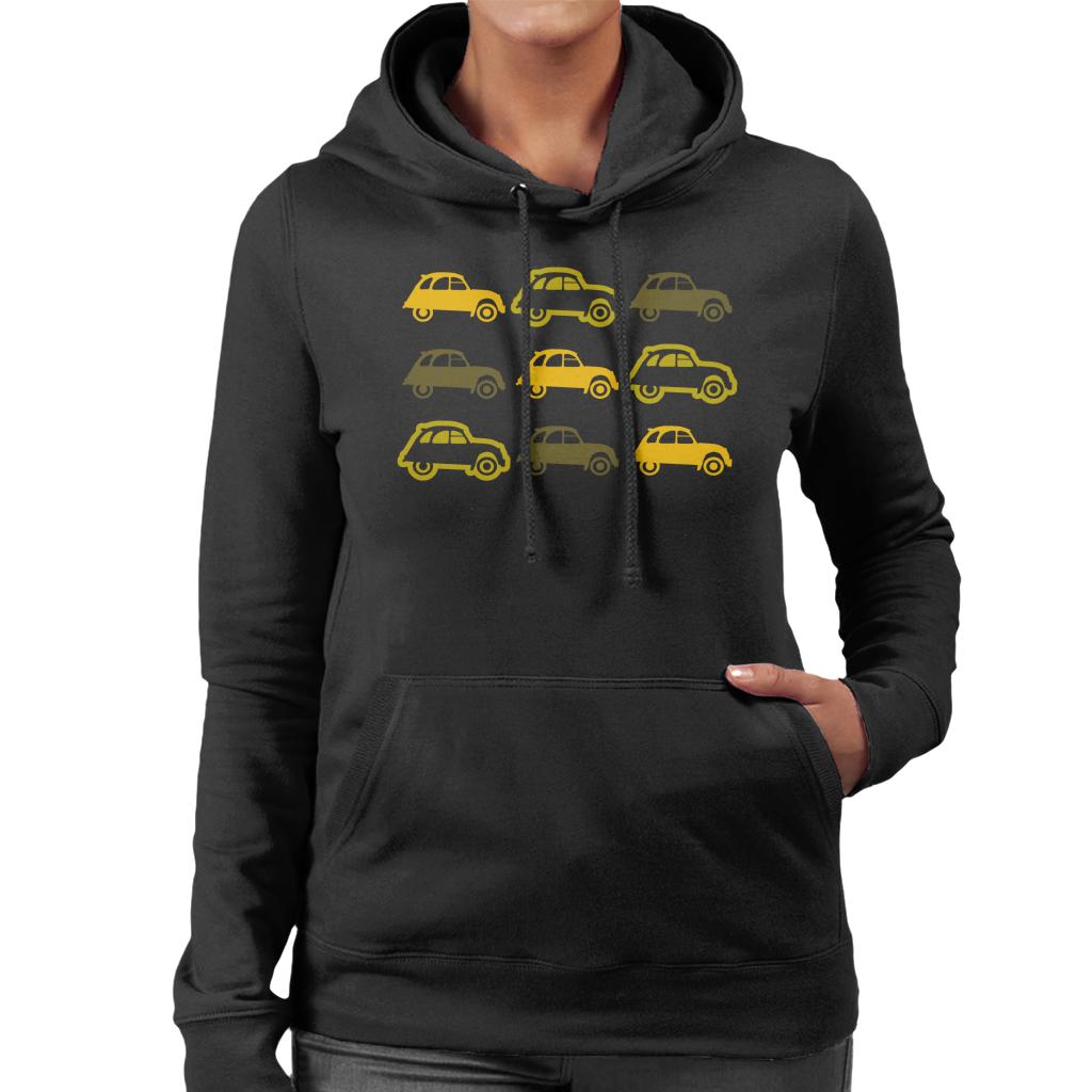 Citroën Vintage 2CV Pattern Women's Hooded Sweatshirt-ALL + EVERY