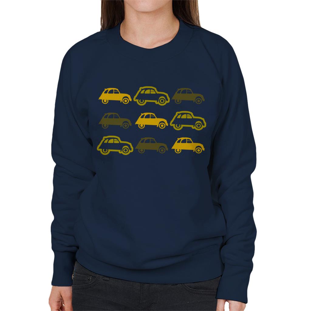 Citroën Vintage 2CV Pattern Women's Sweatshirt-ALL + EVERY