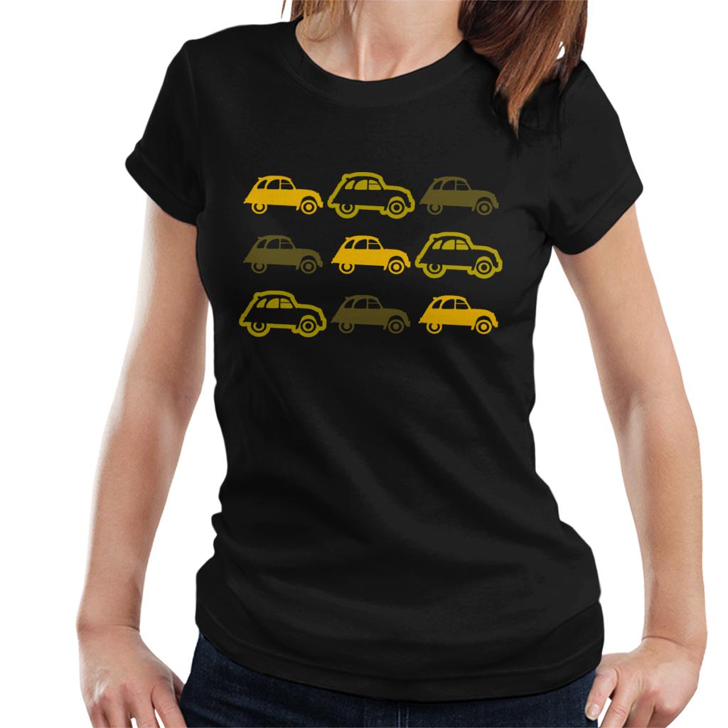 Citroën Vintage 2CV Pattern Women's T-Shirt-ALL + EVERY