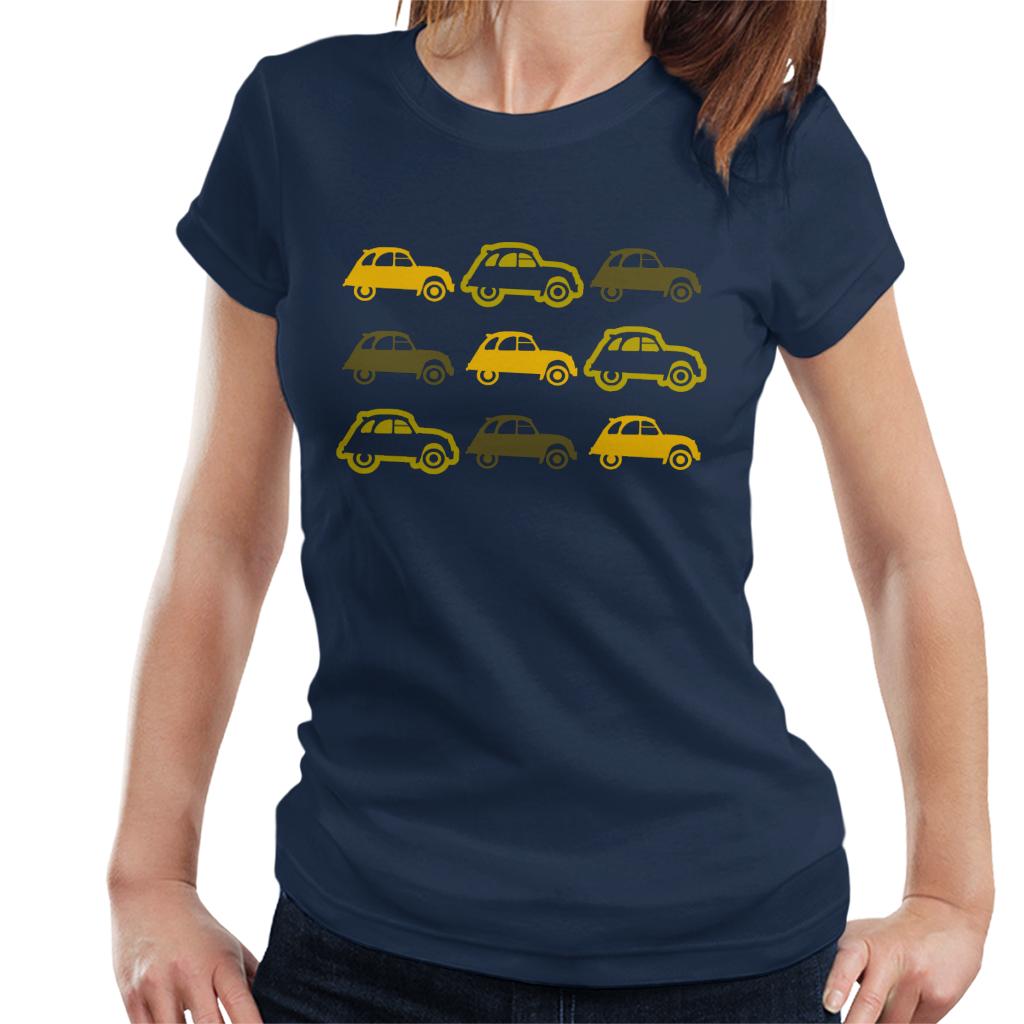 Citroën Vintage 2CV Pattern Women's T-Shirt-ALL + EVERY